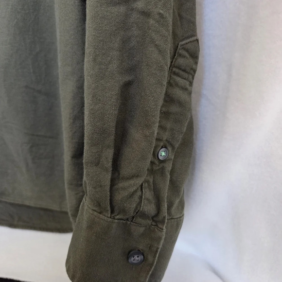 Linksoul Men's Large Green Button Shirt Tempus Fugit - Picture 5 of 8